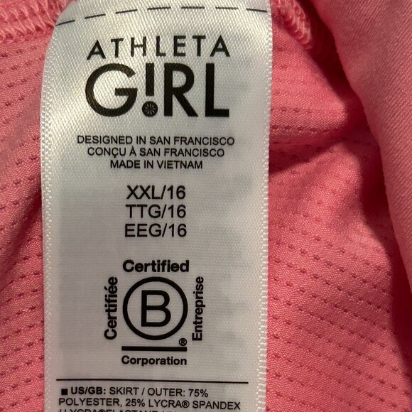 Athleta Girl Goal Getter Skort Jupe Short Goal - Pink - XXL (16) - Picture 8 of 8